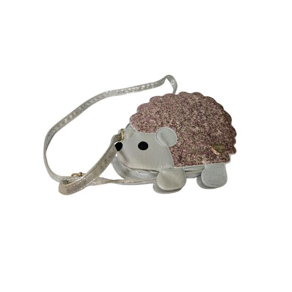 Charm It! Mini Hedgehog Crossbody Bag for Girls Glitter Pink Silver - Picture 1 of 5